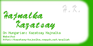 hajnalka kazatsay business card